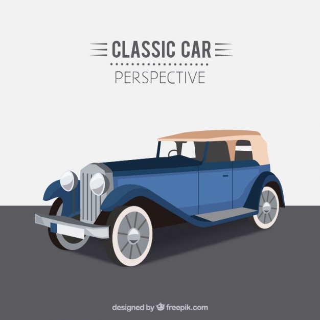 626x626 Blue Classic Car Vector Free Download