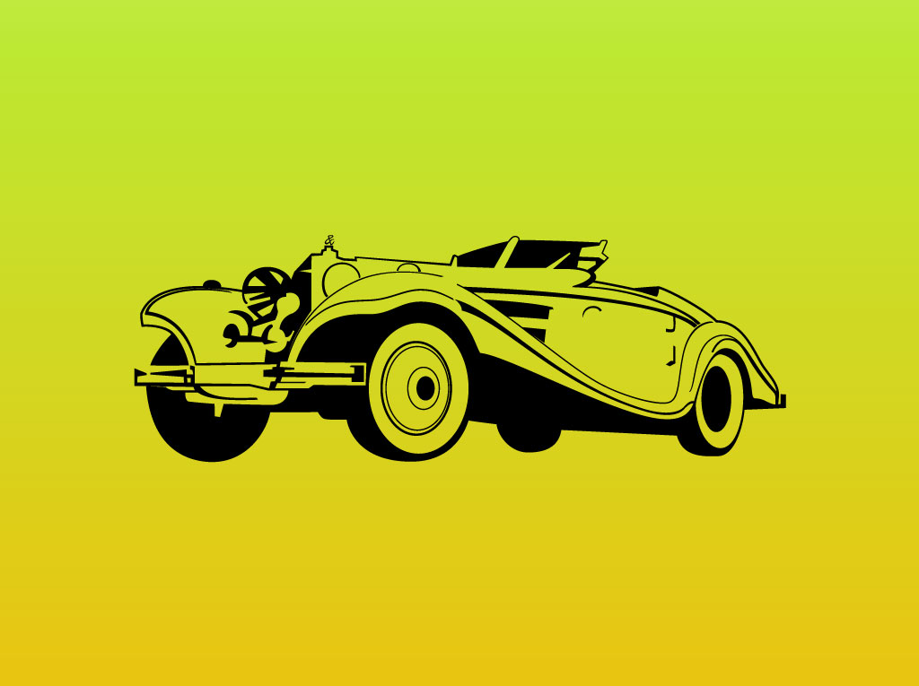 1024x765 Classic Car Vector Graphic