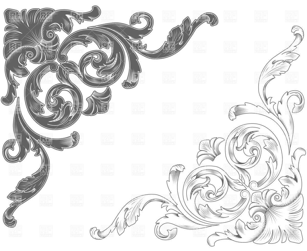 1200x982 Classic Ornamental Corners Vector Image Vector Artwork Of