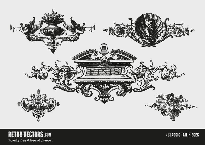 841x596 Classic Vector Ornaments Free Of Charge Commercial Use Retro
