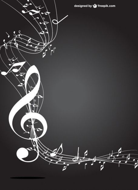 455x626 Clave De Sol Blanco Y Negro Vector Gratis Musica