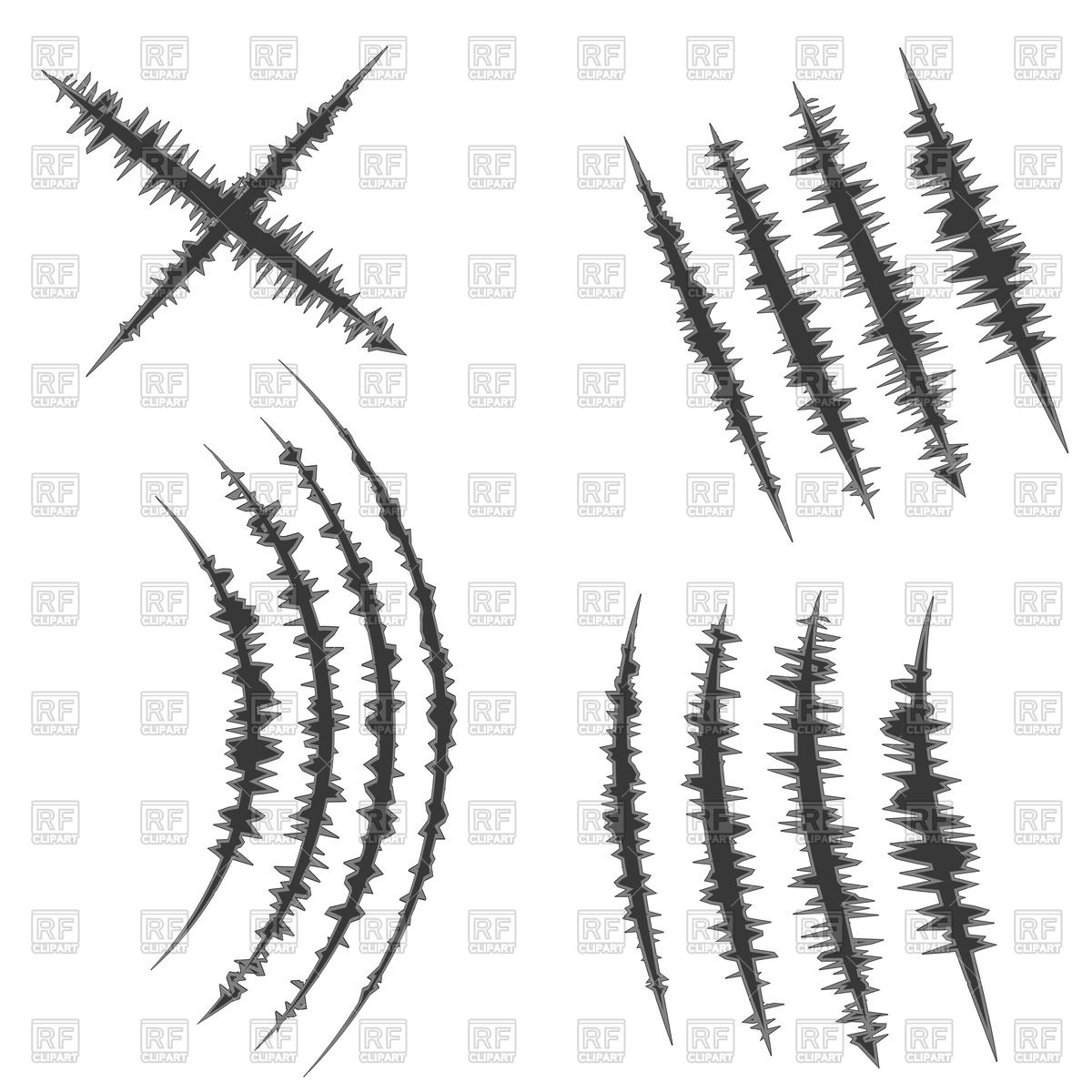 1200x1200 Claw Marks Vector Image Vector Artwork Of Design Elements