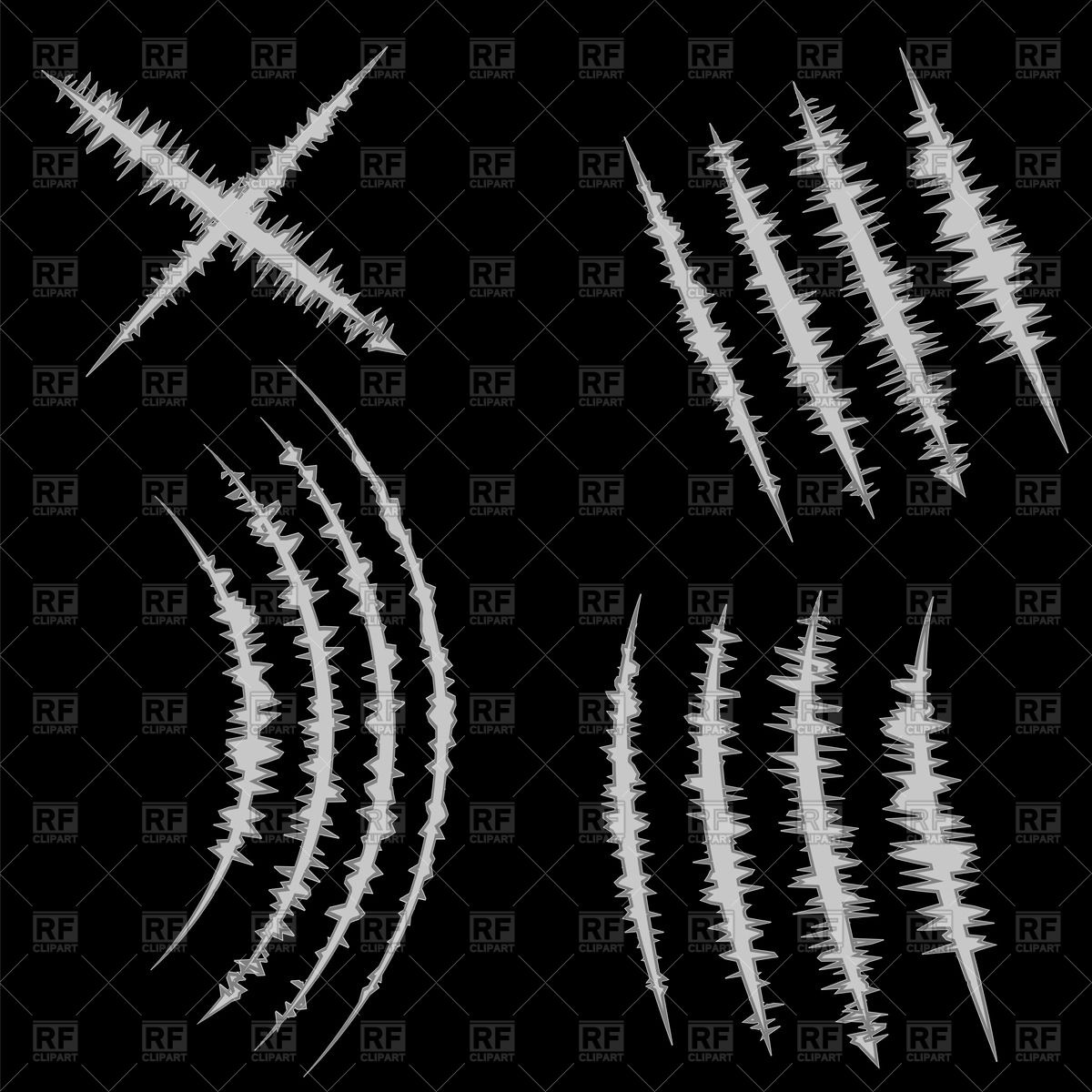 1200x1200 White Claw Marks Vector Image Vector Artwork Of Design Elements