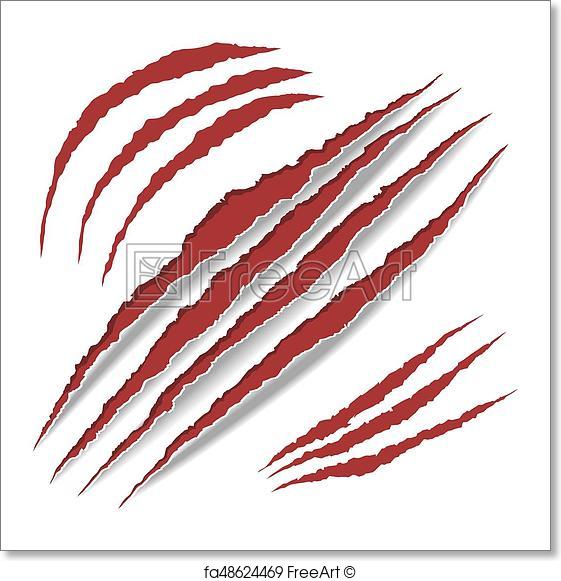 561x581 Free Art Print Of Animal Claws Scratches. Vector. Animal Claws