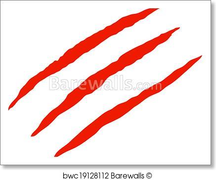 437x364 Art Print Of Claw Scratches Vector Barewalls Posters Amp Prints