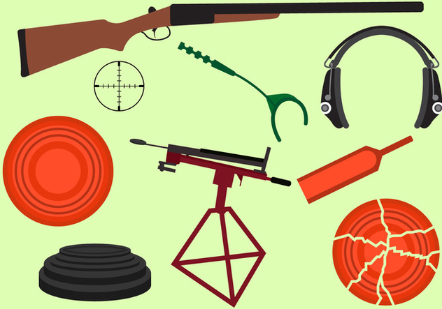 632x443 Set Of Clay Pigeon Equipment Free Vector Download 329397 Cannypic