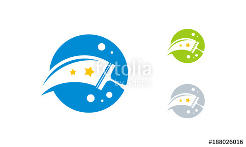 500x300 Cleaning Service Logo Designs Template Vector, Iconic Cleaning