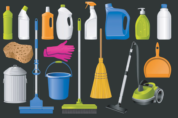 600x399 Cleaning Supplies Icon Vector Free Vector 4vector