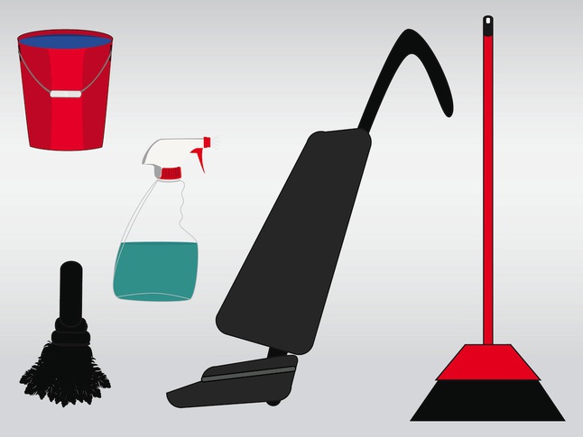 646x485 Free Download Of Cleaning The House Vector Graphic