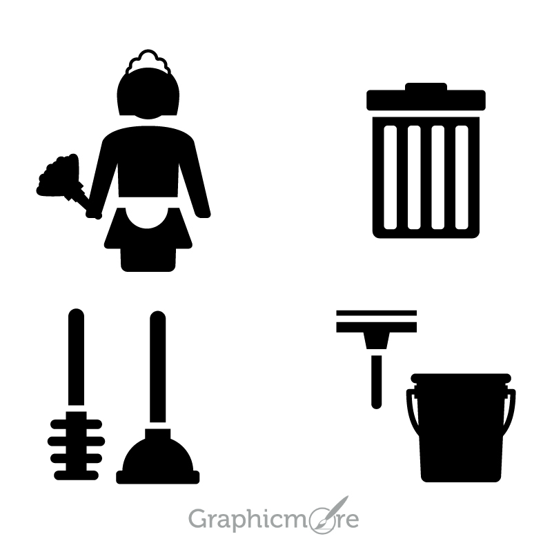 800x800 Cleaning Vector Icons Design Free Vector Download By Graphicmore