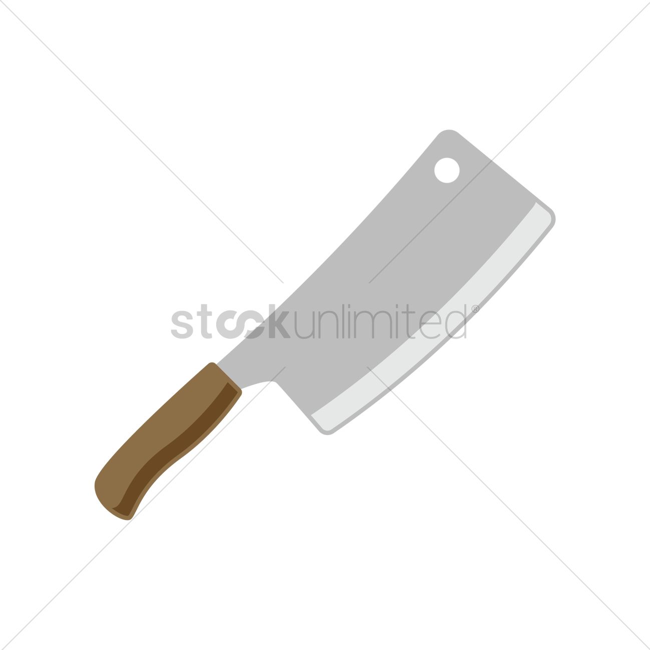 1299x1300 Cleaver Vector Image