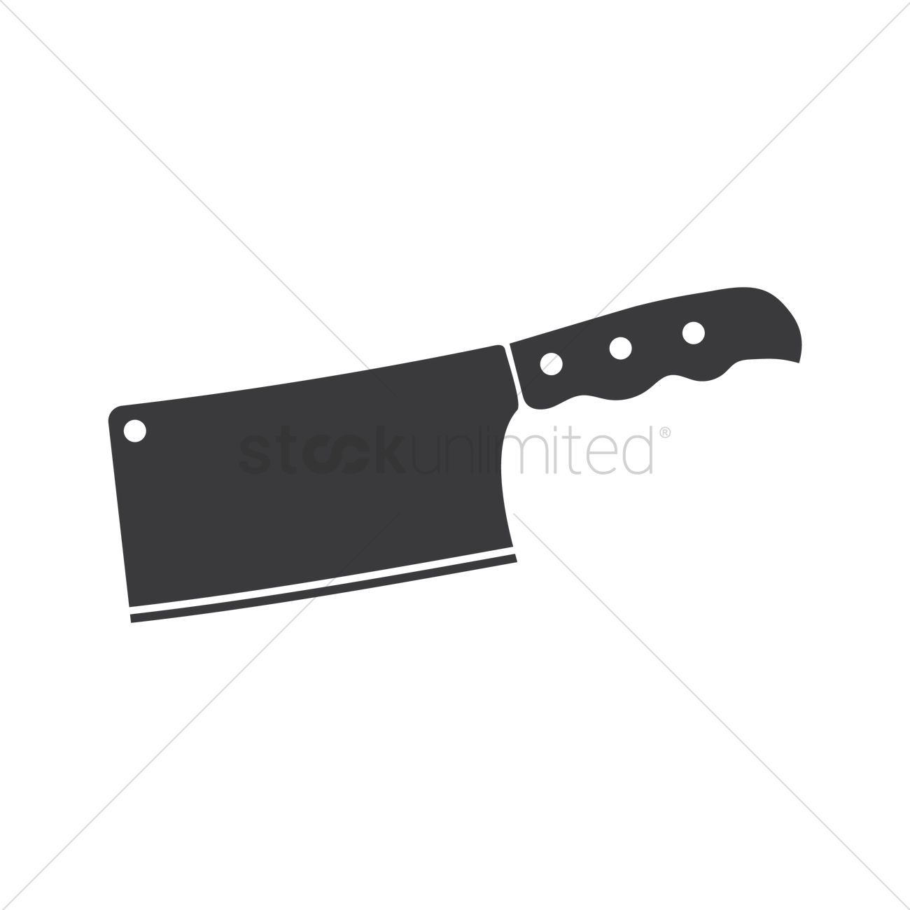 1300x1300 Meat Cleaver Knife Vector Image