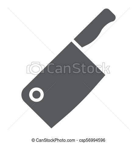 450x470 Meat Cleaver Knife Glyph Icon, Kitchen And Cooking, Butcher Knife