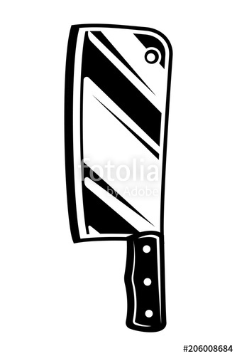 334x500 Vintage Meat Cleaver Knife Icon Stock Image And Royalty Free