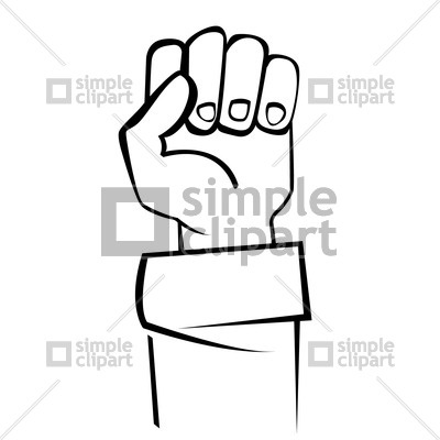 400x400 Clenched Fist Vector Image