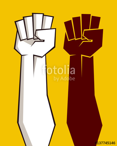 400x500 Clenched Fist Vector Illustration For Resistance And Revolution