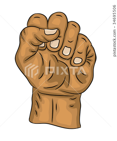 375x450 Clenched Fist Vector Symbol Icon Design.