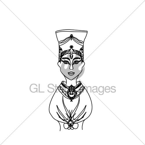 500x500 Vector Head Of Egyptian Queen Cleopatra Gl Stock Images