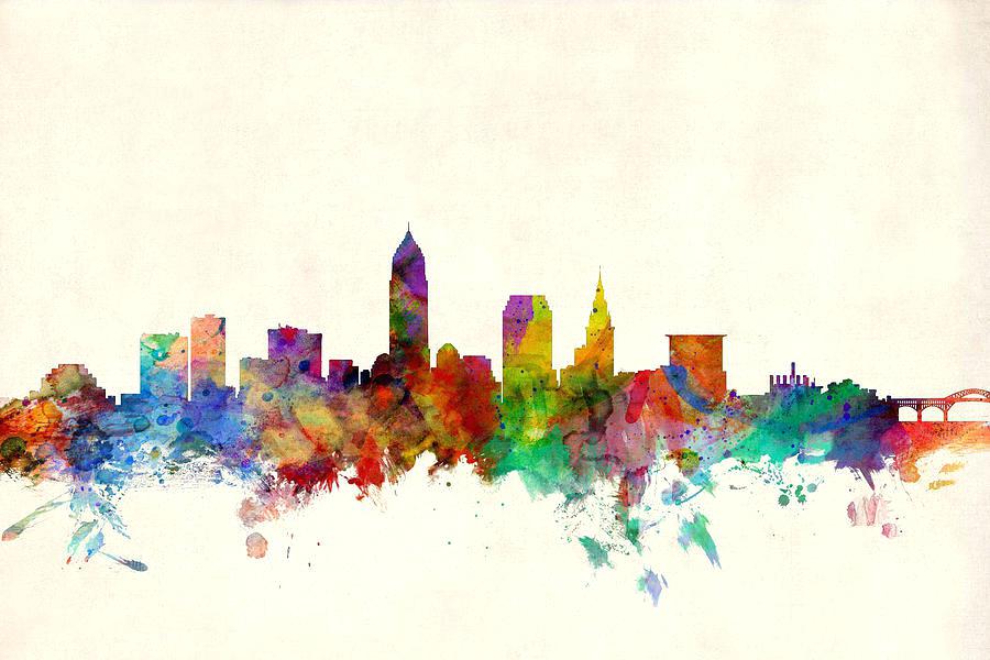 900x600 Cleveland Skyline Art Downtown Vector Chaincuttersunion