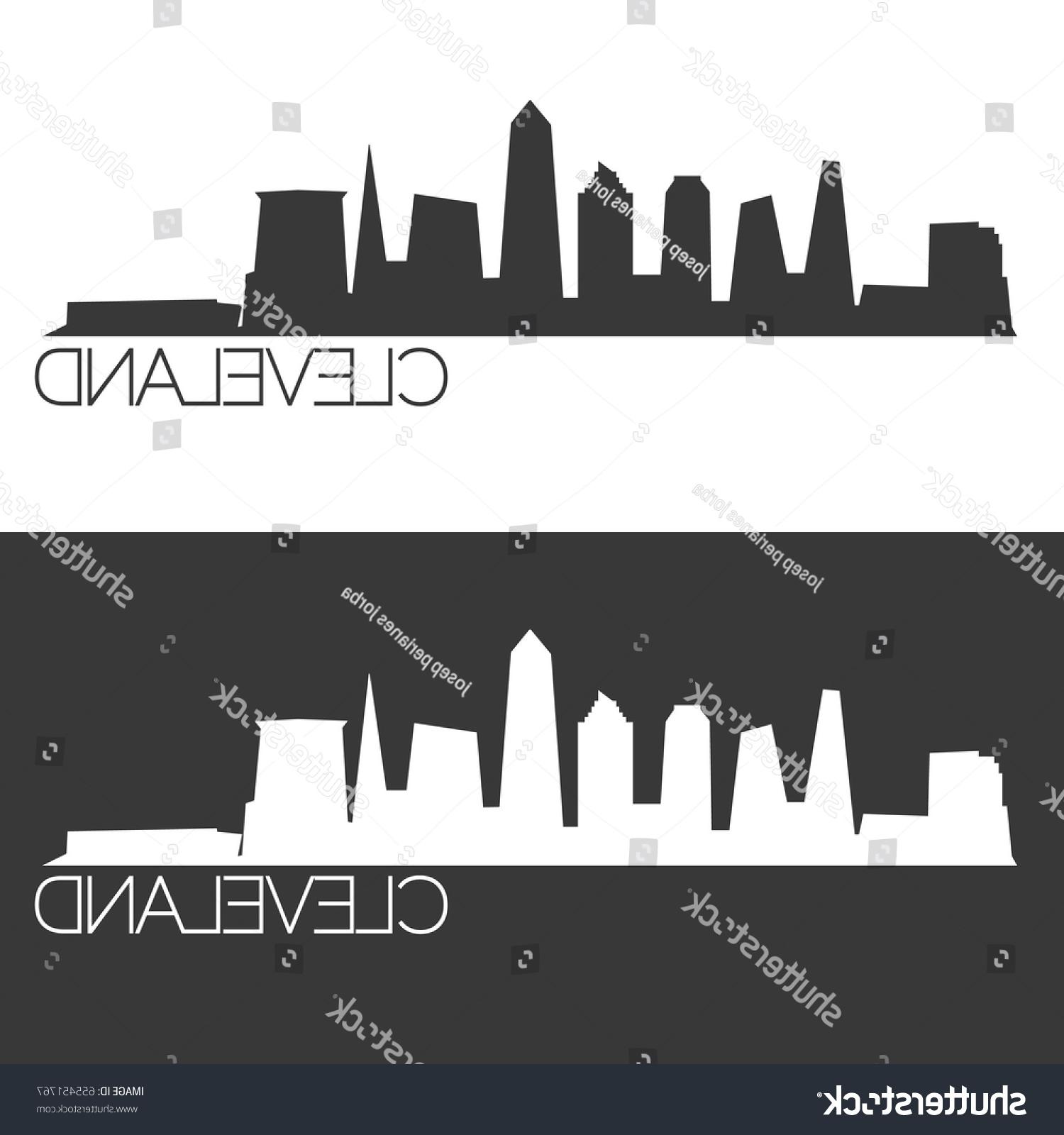 1500x1600 Best Stock Vector Cleveland Skyline Silhouette Abstract Design