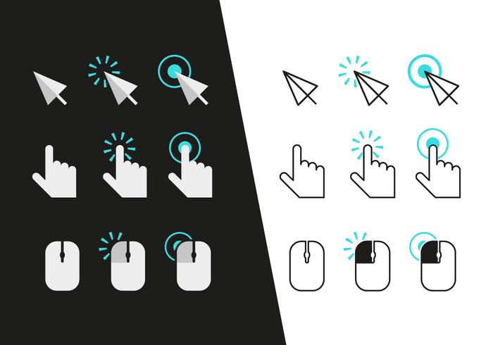 700x490 Mouse Click Icons Vector