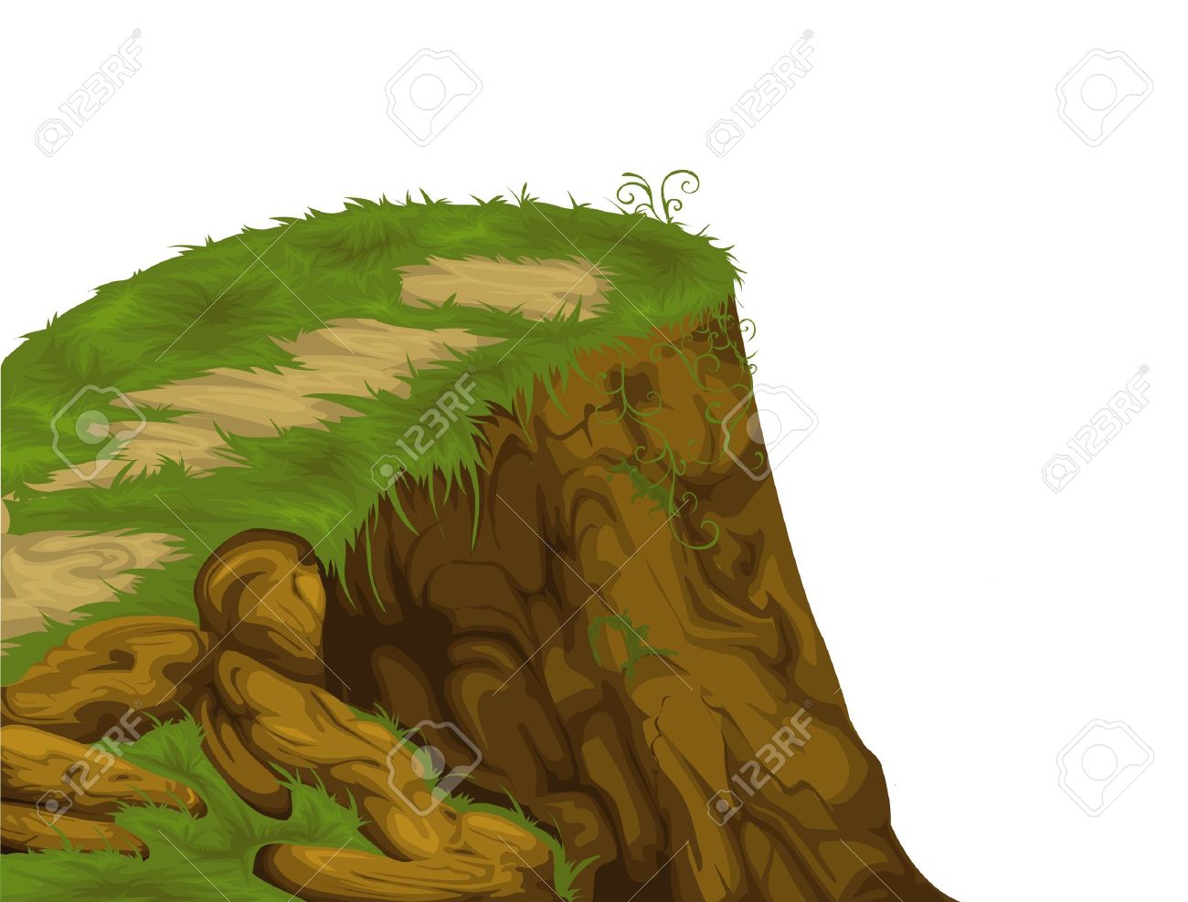 1300x988 Cliff Clipart Vector