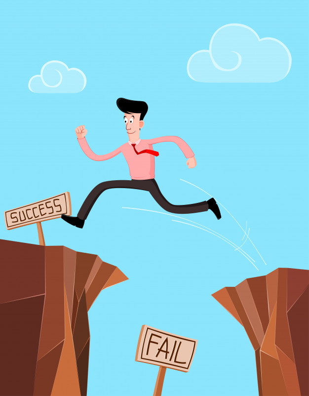 626x802 Crossing The Cliff Vector Premium Download