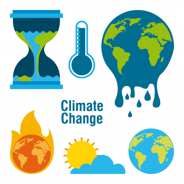 626x626 Climate Change Set Vector Premium Download