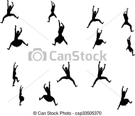 450x385 Eps 10 Vector Illustration In Silhouette Of Businesswoman Climbing.