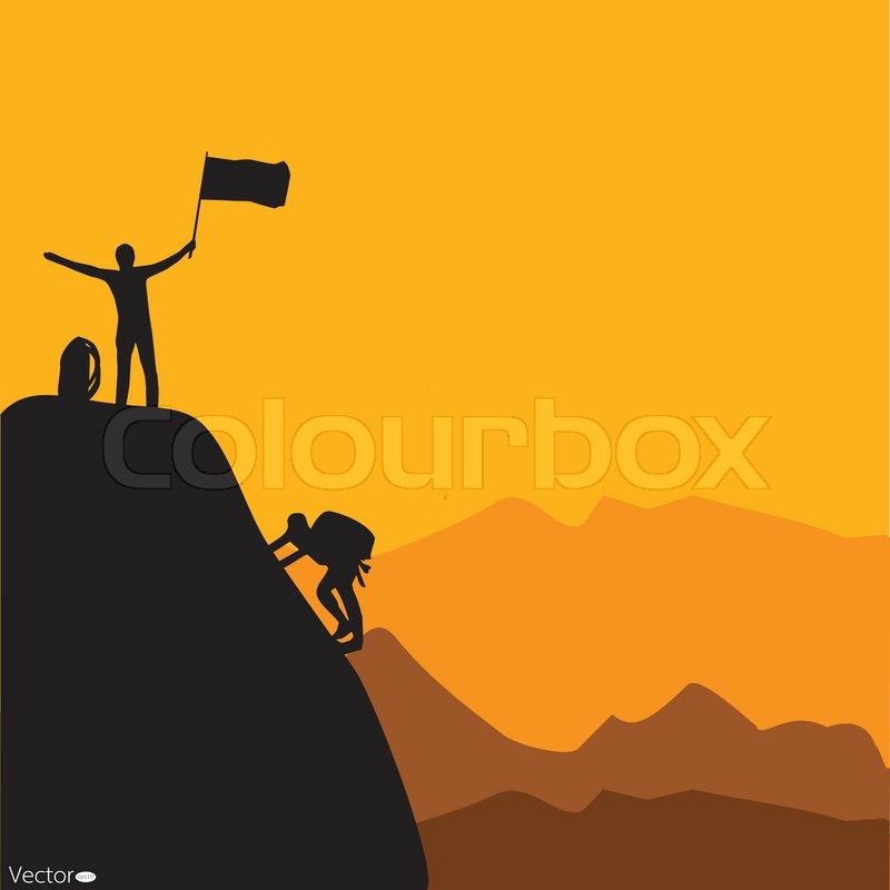 800x800 Mountain Climbing, Vector Illustration Stock Vector Colourbox