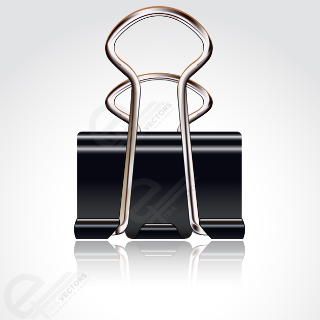633x633 Free Vector Black Paper Binder Clip Free
