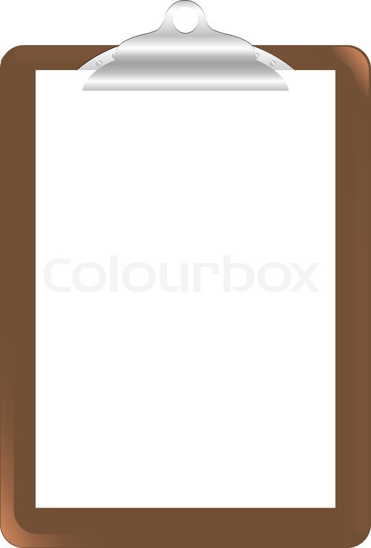 542x800 Wood Clipboard Base With Metal Ball Dog Clip And White Blank Paper