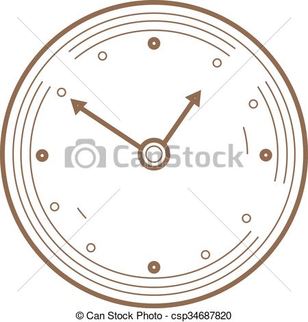 450x470 Flat Line Watch Icon Vector Illustration. Creative Illustration Of