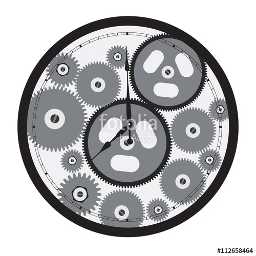500x500 Clock Gears Vector Stock Image And Royalty Free Vector Files On