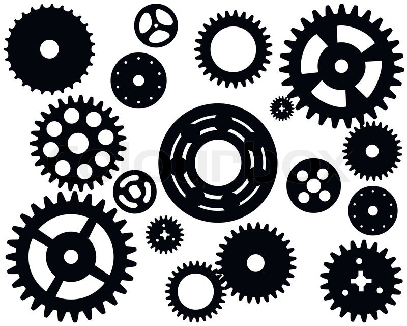 800x640 Machine Gear Wheel Cogwheel Vector Stock Vector Colourbox