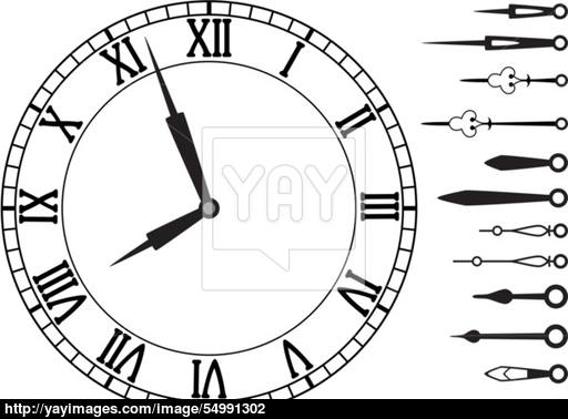512x378 Vector Clock And Set Of Hands Vector