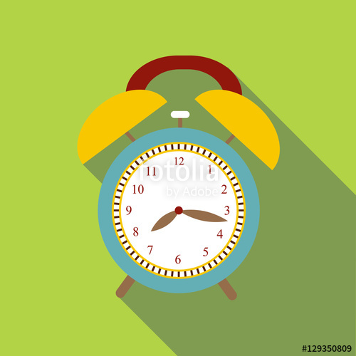500x500 Alarm Clock Icon. Flat Illustration Of Alarm Clock Vector Icon For