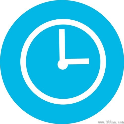 500x500 Blue Background Clock Icon Vector Free Vector In Adobe Illustrator