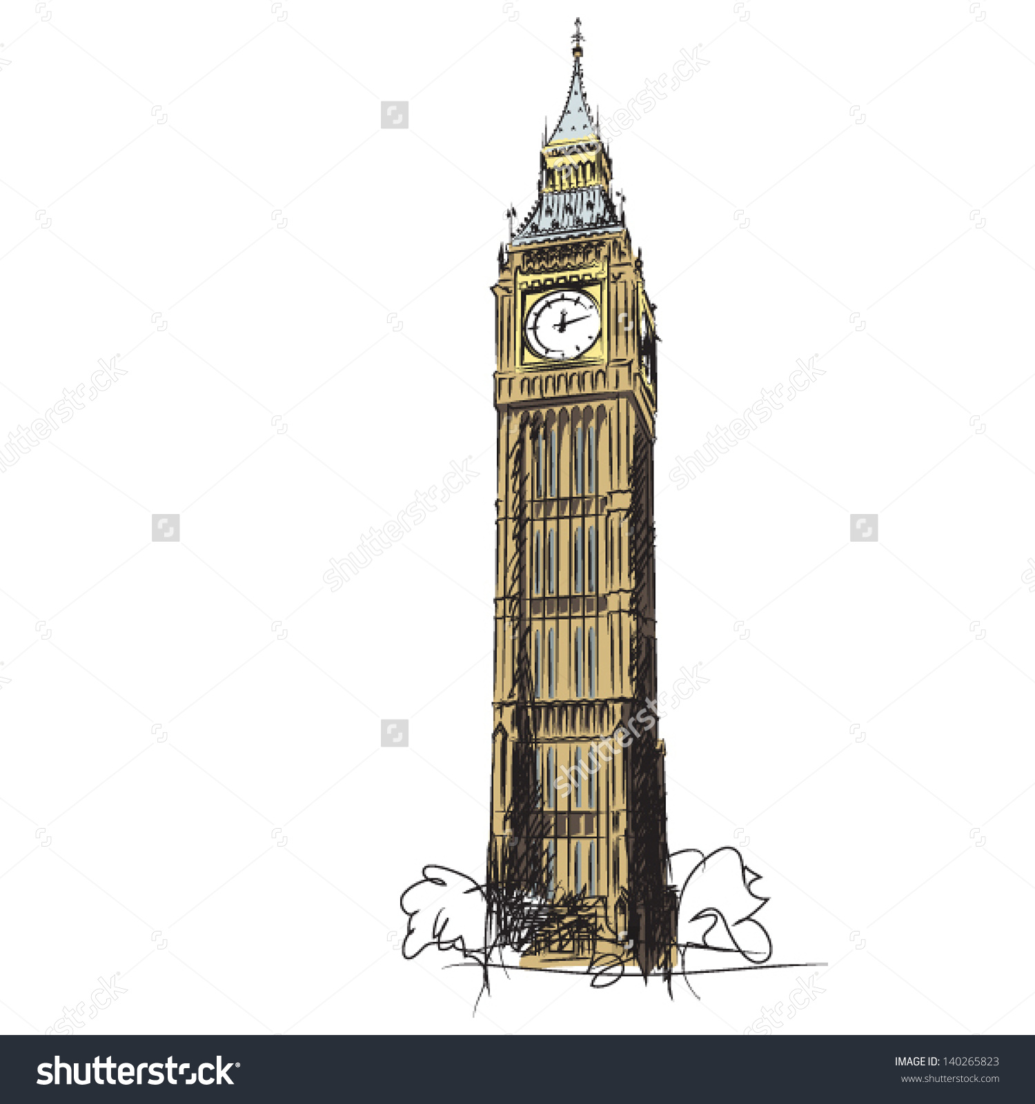 1500x1600 London Clock Tower Clipart
