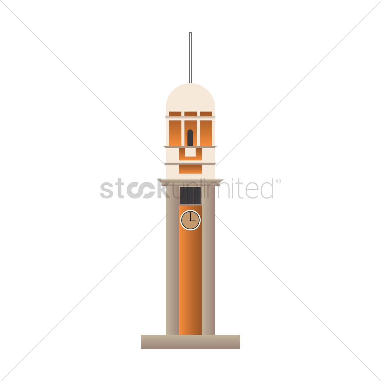 1300x1300 Tsim Sha Tsui Clock Tower Vector Image