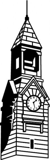 197x626 Vintage Clock Tower Vector Free Download