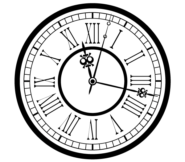 600x525 Free Vintage Old Clock Vector 123freevectors