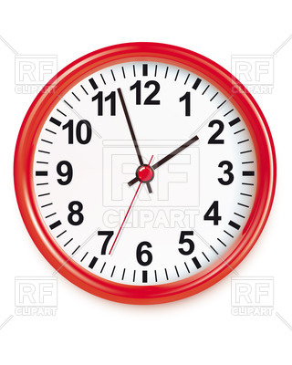 320x400 Red Round Clock Vector Image Vector Artwork Of Objects Mylisa