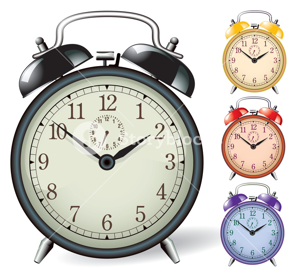 1000x950 Alarm Clock. Vector. Royalty Free Stock Image