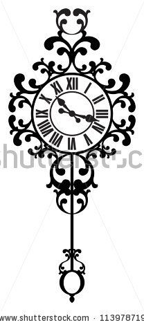 208x470 23 Best Silhouettes Clock Vectors Images In 2018