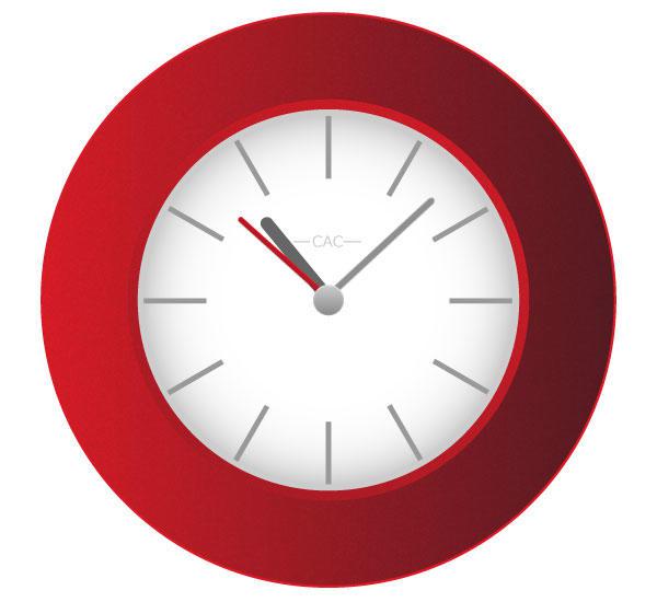 600x550 Free Red Wall Clock Vector Image 123freevectors