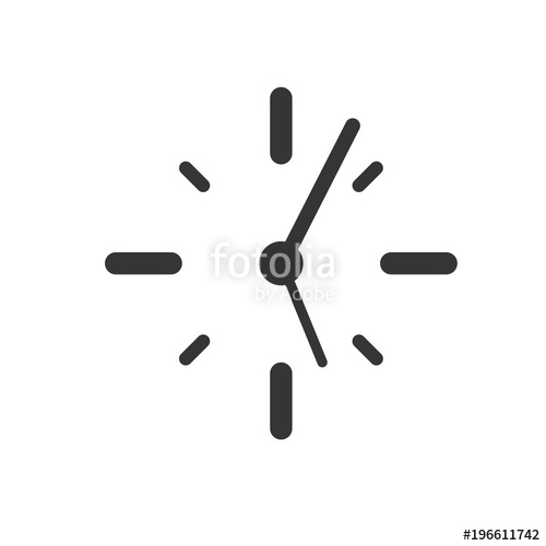 500x500 Modern Time Symbol. Watch Icon. Clock Vector Stock Image And