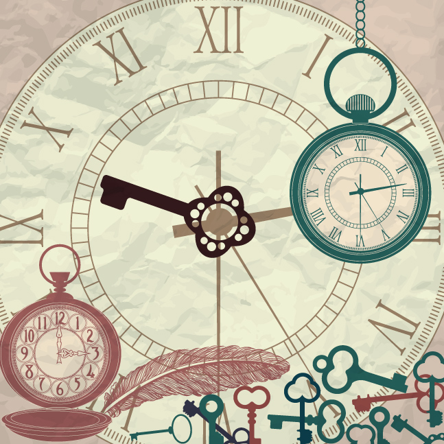647x647 Vintage Clock Vector Free Vectors Ui Download