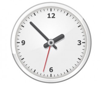 336x280 Office Clock Vector Illustration