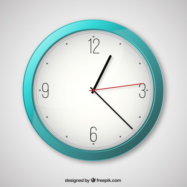 626x626 Turquoise Clock Vector Free Download